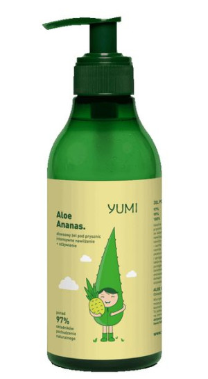 YUMI Aloesowy żel pod prysznic ANANAS 400ml butelka