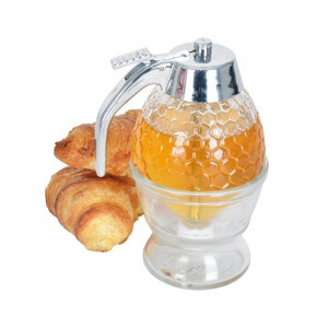 Stylowy Szklany Dozownik Do Miodu I Syropu 250ml.