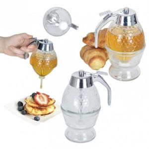Stylowy Szklany Dozownik Do Miodu I Syropu 250ml.
