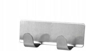 Wieszak samoprzylepny stalowy metalowy 2 zawieszki