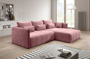 Narożnik Sofa Funkcja Spania Pojemnik Ardi Kanapa