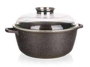 GARNEK GRANITE BROWN 6,7L z Pokrywą i dozownikiem