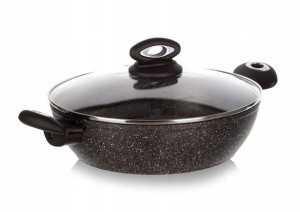 PATELNIA GŁĘBOKA z pokrywą BROWN banquet 3,7 L WOK