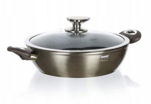 PATELNIA GŁĘBOKA z pokrywą METALIC banquet 3,7 L