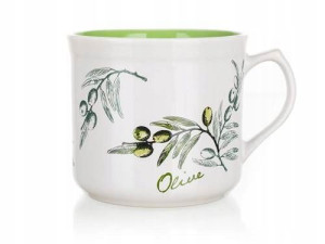 Ceramiczny Duży Kubek Filiżanka 630 Ml Oliwki