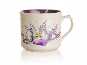 DUŻY pojemny CERAMICZNY KUBEK miska lawenda 630 ml