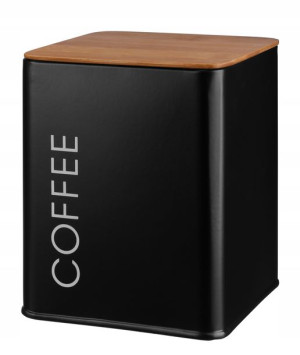 Metalowy Pojemnik Spożywczy Puszka Coffee Czarny
