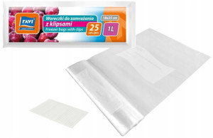 Woreczki Do Zamrażania Z Klipsami 1l 18x25cm 25szt