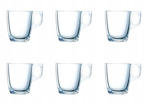 FILIŻANKA SZKLANKA 6x 90 ml espresso kawa LUMINARC