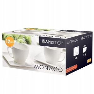 SERWIS KAWOWY FILIŻANKA 6 x 220 ml AMBITION monaco