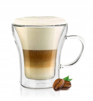 SZKLANKA TERMICZNA z podwójną ścianką 200 ml szkło