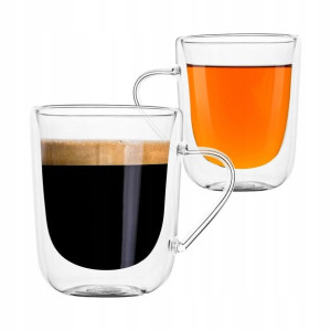 SZKLANKI TERMICZNA kubek 2x 300ml podwójne ścianki