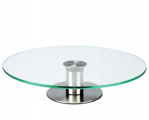 Patera Obrotowa Szklana Tort Ciasto 30cm Na Nóżce
