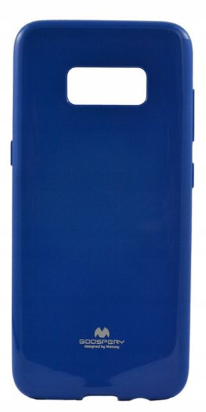 Etui Guma Jelly Mercury Niebieski Samsung S8 szkło