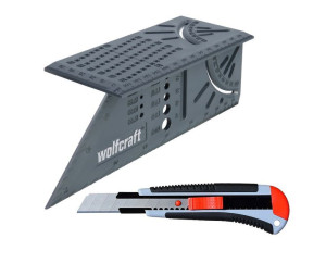 Kątownik Stolarski Japoński 3d Wolfcraft + Nóż