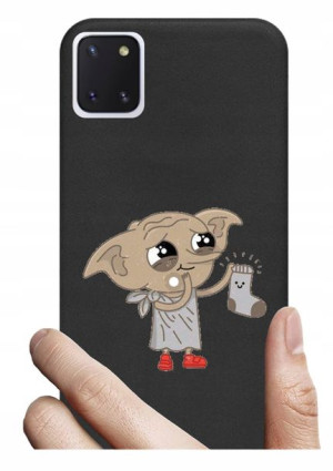 Etui czarne matowe do Samsung Note 10 Lite wzory