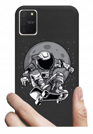 Etui czarne matowe do Samsung A91 162 wzory