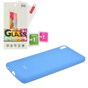 Etui Guma Case Jelly Roar Sony XA szkło niebieski
