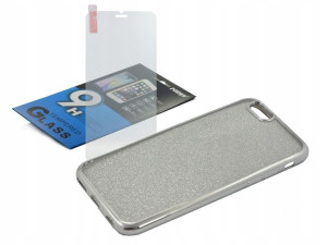 Etui Bumper Glitter do Apple Iphone 6 6s srebrny