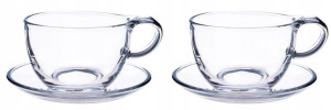 KOMPLET FILIŻANKA szklanka SZKŁO 2 x 250 ml ALICE