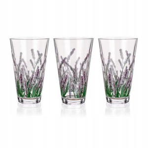 Komplet Wysokie Szklanki Lawenda 3 X 340 Ml