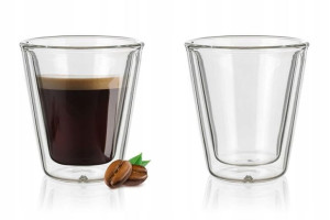 SZKLANKI TERMICZNA PODWÓJNA ŚCIANKA espresso 70 ml