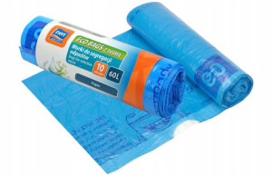 Worki Na Śmieci Z Taśmą Niebieskie Na Papier 60 L