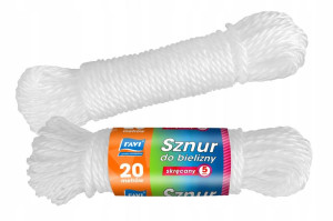 Sznur sznurek do bielizny prania skręcany 20 m