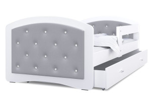 Łóżko tapicerowane materac szuflada 200x90 MEGI