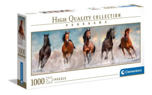 Clementoni Puzzle 1000el panorama Konie w galopie