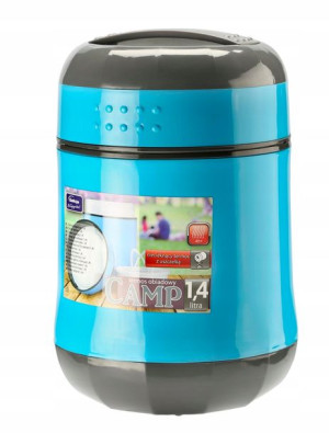 TERMOS OBIADOWY łyżka 1,4L niebieski LUNCHBOX camp