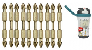 Makita Zestaw 10szt. podwójnych bitów  PZ2 IG B-52928