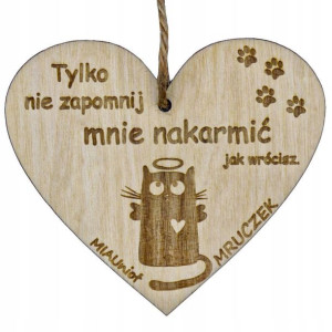 Zawieszka Do Auta Nie Zapomnij Mnie Nakarmić Kotek