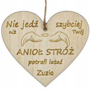 Zawieszka Do Auta Samochodu Prezent Grawer Aniołek