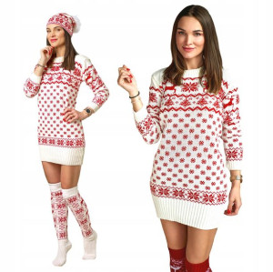 Sukienka Tunika Świąteczna Renifery Prezent Gratis