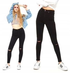 Spodnie Wysoki Stan Wyszczuplające Plus Size Xxl