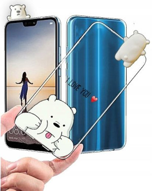 Etui case 3d lalka BIAŁY MIŚ Huawei P Smart 2021