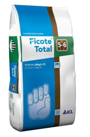 Osmocote Ficote Total 17-9-11+2mgo+te 5-6m 25kg