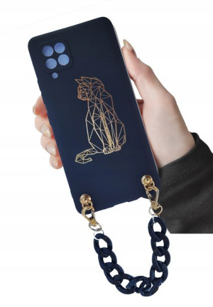 Etui ZŁOTO i Łańcuch do Huawei Mate 20 Lite