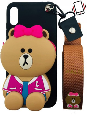 Etui Miś Portfel smycz do Samsung Galaxy M12