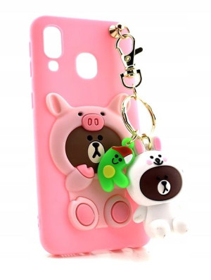 Etui Świnka z brelokiem do Samsung Galaxy M12