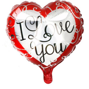 Balon Serce 18 " Love Walentynki Czerwone
