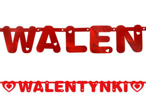 Baner Walentynki Czerwony Xl 12x160cm