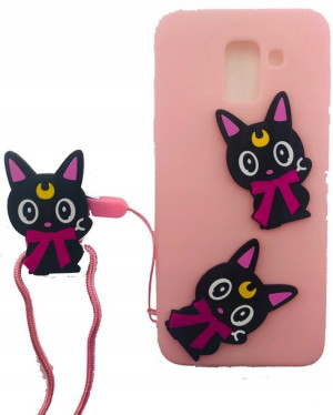 Etui case KOT smyczka do Samsung Galaxy A02s