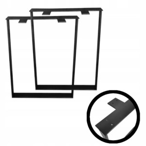 Nogi metalowe do stołu LOFT 60x72x czarne P40/10