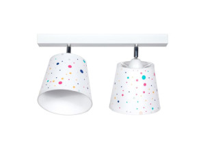 Lampa sufitowa do pokoju dzieci małe kropki 2 pł.