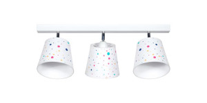 Lampa sufitowa do pokoju dzieci małe kropki 3 pł.