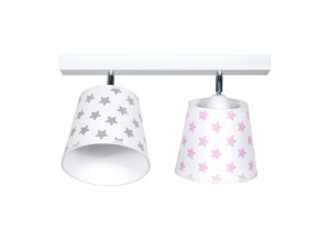 Lampa sufitowa do pokoju dzieci gwiazdki 2 pł.