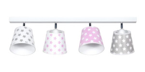 Lampa sufitowa do pokoju dzieci gwiazdki 4 pł.