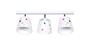 Lampa sufitowa do pokoju dzieci duże kropki 3 pł.